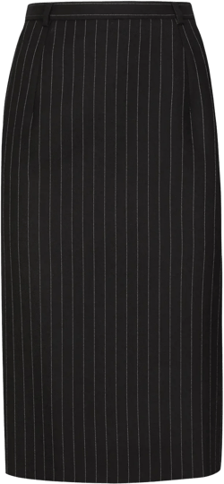 pinstripe-pattern wool skirt 