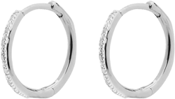Riva Wave Medium Hoop diamond earrings