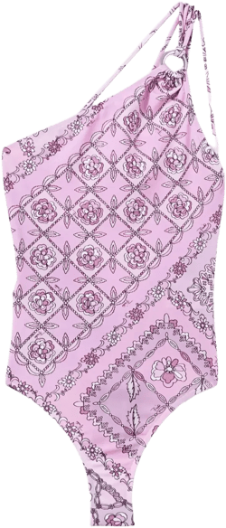 Festa-print swimsuit 