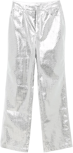 braided straight-leg trousers