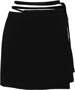 asymmetric wrap mini skirt