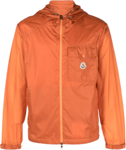 Samakar Zip Front Hooded Jacket In Orange