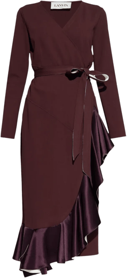 wraparound midi dress