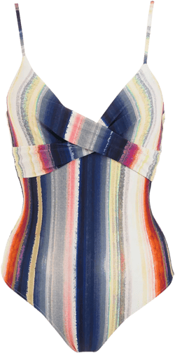 Bianca horizontal-stripe swimsuit