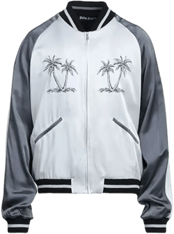 Palms Souvenir Bomber Jacket In Gray