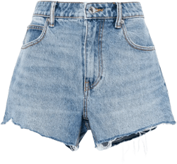Bite logo-embosed denim shorts