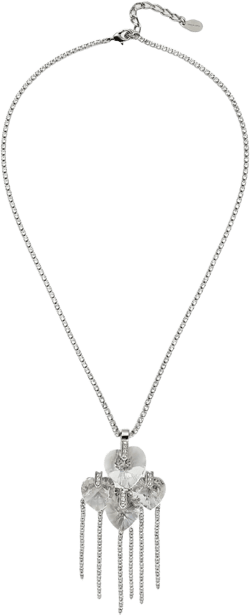 heart crystal drop necklace