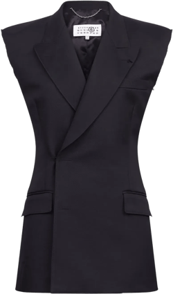 raw-cut edge waistcoat