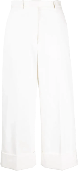 high-waisted wide-leg trousers