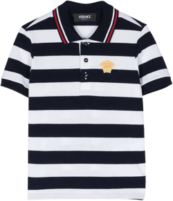 Nautical Stripe cotton polo shirt