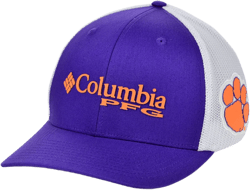 Clemson Tigers Pfg Stretch Cap In Purple,white