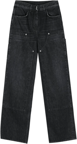 mid-rise wide-leg jeans