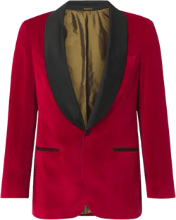 Cotton Blazer In Red