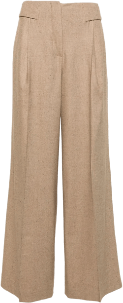 wide-leg textured trousers