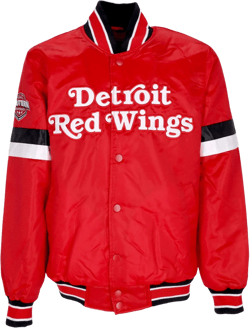 Men's Bomber Jacket Nhl Home Game Satin Jacket Detred In Original Team Colors