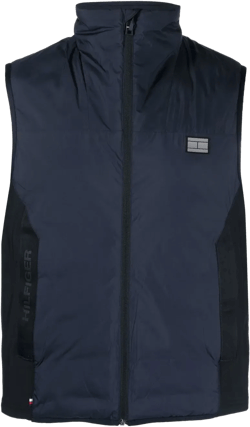 high neck padded gilet
