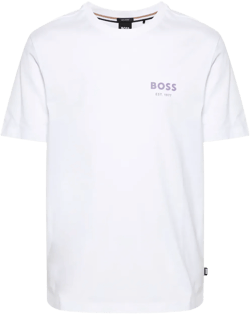 rubber logo cotton T-shirt 