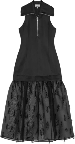 layered-design midi dress