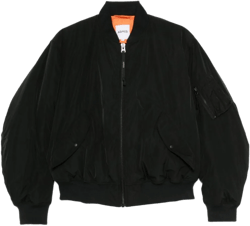 Padded Bomber Jacket In Black