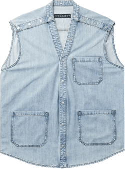 patch pocket detailing denim vest