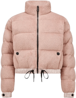 Ayse Polartec Velvet Fleece Bomber Jacket In Pink & Purple