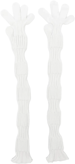 glitter-detail ribbed-knit gloves