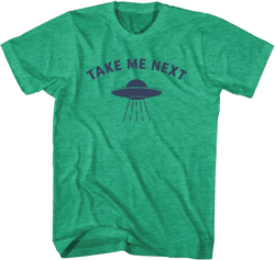 Take Me Next Ufo Alien Abduction Adult Tri-Blend T-shirt