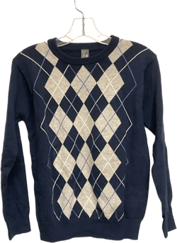 Zara Size 7 Navy Argyle Cotton Boys Sweaters & Vests