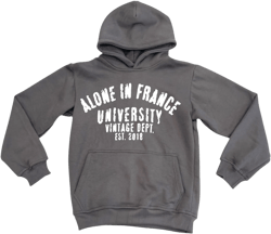 ALONE IN FRANCE UNIVERSITY (SMK GREY) HOODIE