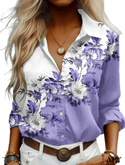Fashion Spring Autumn Casual Loose Pink Long Sleeve Blouse