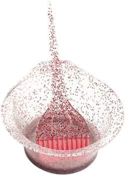 Hair Coloring Dyeing Kit Salon Hair Dye Brush Bowl Set Hairdressing Styling Accessories 2PCS Red hair dye brush bowl set