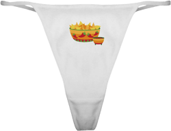 CafePress Tortilla Chips Salsa Classic Thong Underwear, Womens Panties Large White