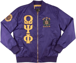 Omega Psi Phi M4 Bomber Jacket Purple