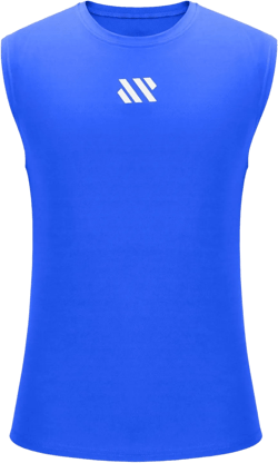 Mens Tank Tops Classic Sleeveless Sports Tee Shirts Round-Neck Quick Dry Fitness Muscle Tank Tops Gym Workout Tshirts XX-Large A01_blue