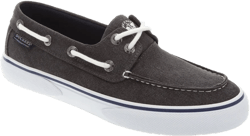Dockers Mens Rowe Canvas Casual Lace Up Boat Shoe, Black, Size 8