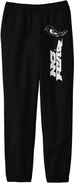 No Fear Eye Icon Boy's Black Jogger Pants-XL