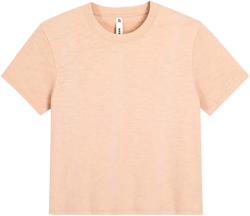 Spruce Fashion Essential Madison Slub Tee, Peach Parfait, M