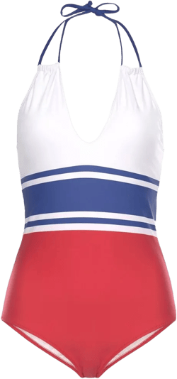 Women's Striped One Piece Swimsuit - LASCANA - Red Multi Multi Stripe 12