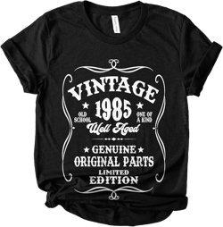 ROKO CLOTHING Women's Vintage Well Aged 1985 Shirts Short Sleeve Letter Printed Graphic 40th Birthday Gift