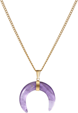Moon Crystal Necklace Pendant Crescent Charm Choker Gemstone Dainty 14K Gold Necklace for Women Men Healing Stone Crystal Jewelry