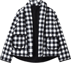 Womens Cropped Quilted Jacket Puffer Lightweight Floral Print Oversized Long Sleeve Packable Down Coat