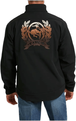 Cinch Men's Logo Bonded Jacket - Black with Back Embroidery