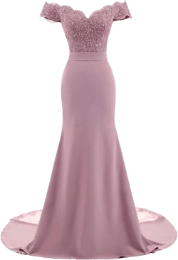 Lace Mermaid Prom Dresses for Women Off Shoudler Bridesmaid Dresses Long Sleeve Satin Formal Evening Party Gowns 20 Bean Pink