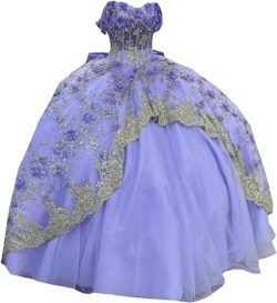Elegant Sliver Lace Embellishment 3D Floral Flowers Ball Gown Boho Scoop Neck Quinceanera Dresses Y2K 2025 10 Purple/Gold