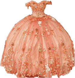 Luxurious Quinceanera Dresses Off The Shoulder Ball Gowns 3D Floral Prom Dresses Sweet 16 Dresses Formal Dress 22 Plus Peach