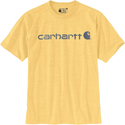 Carhartt Men's Big Signature Logo Short Sleeve T-Shirt Medium Sundance Snow Heather