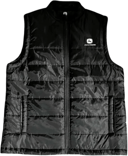 John Deere Men's Logo Puffer Vest Large Black