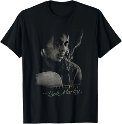 Bob Marley Catch A Fire Guitar Tee T-Shirt