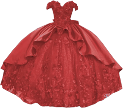 Sweetheart Pearls 3D Floral Flowers A line Sequined Tulle Prom Evening Dresses for Women 2025 Lace 16 A1/Red