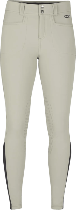 Kerrits Women's Fleece-Lined 3-Season Tailored Knee Patch Breech – Silicone Grip Winter Horse Riding Pant for Lessons, Shows Small Sand